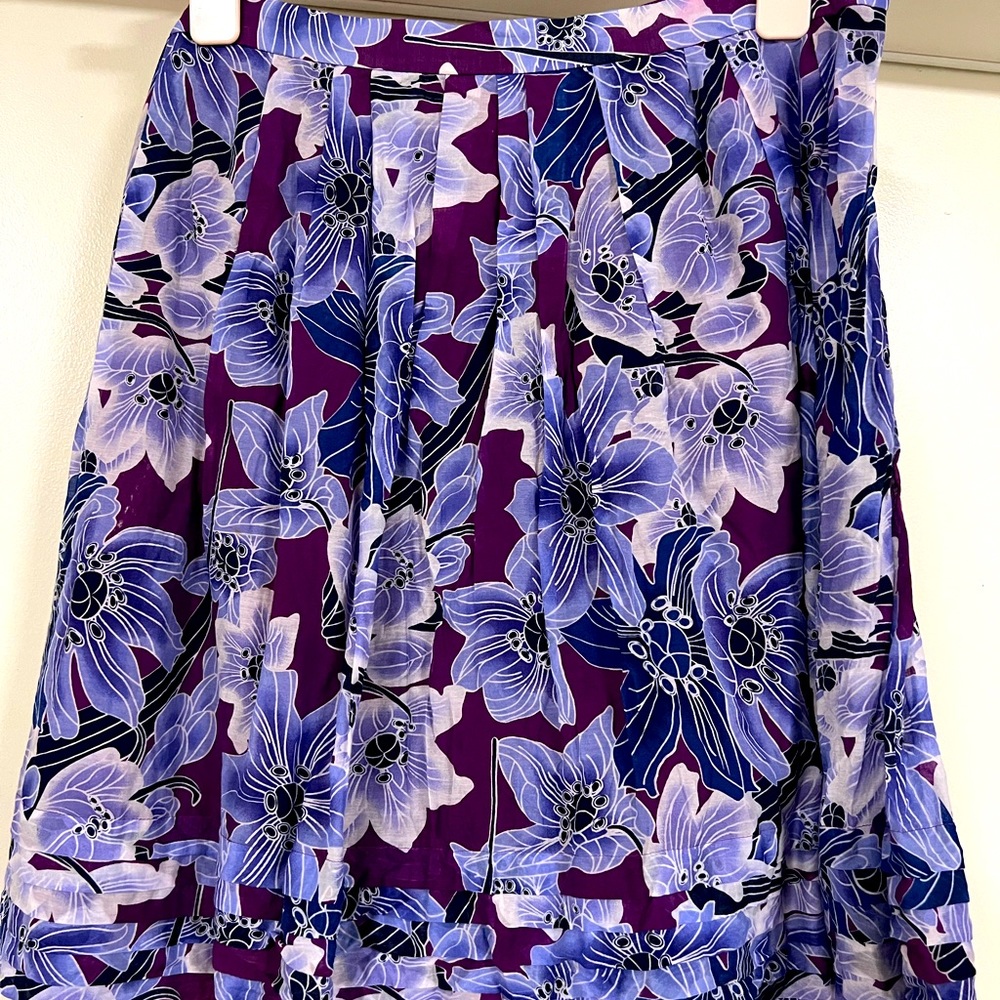 Halogen floral knee length skirt